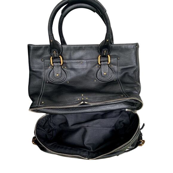 Authentic Chloe Paddington Tote Bag Black Leather - Picture 15 of 15